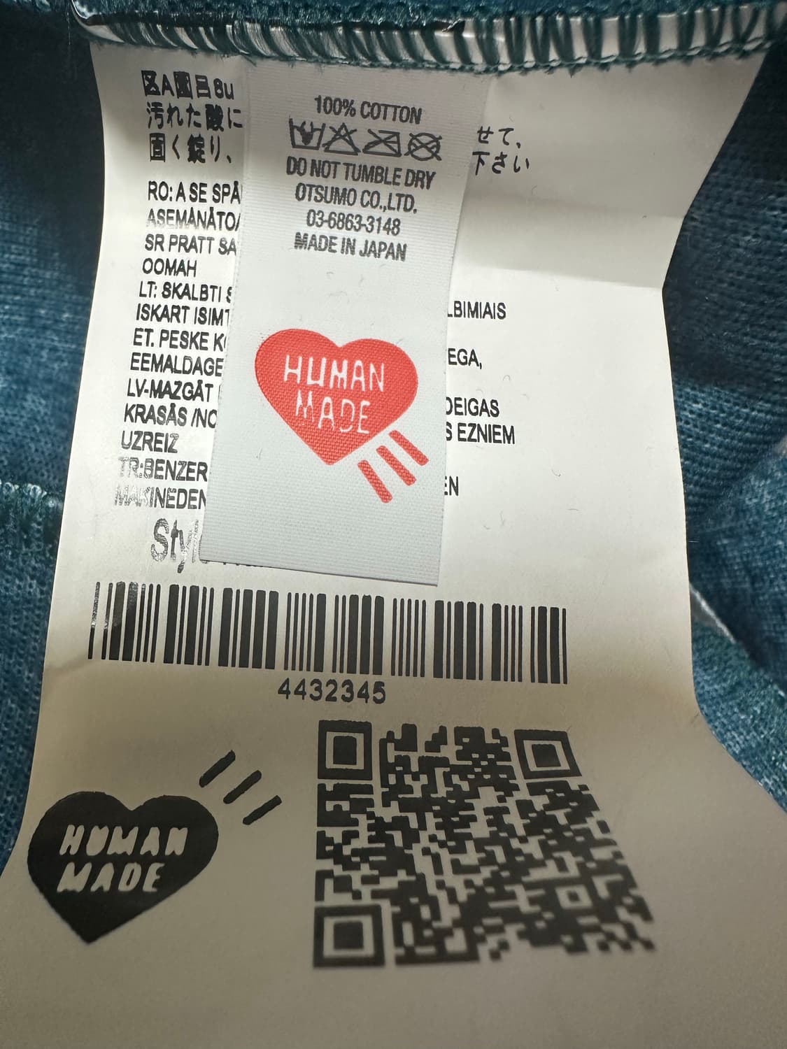 휴먼메이드 후리스 후드 집업 블루 상품이미지10