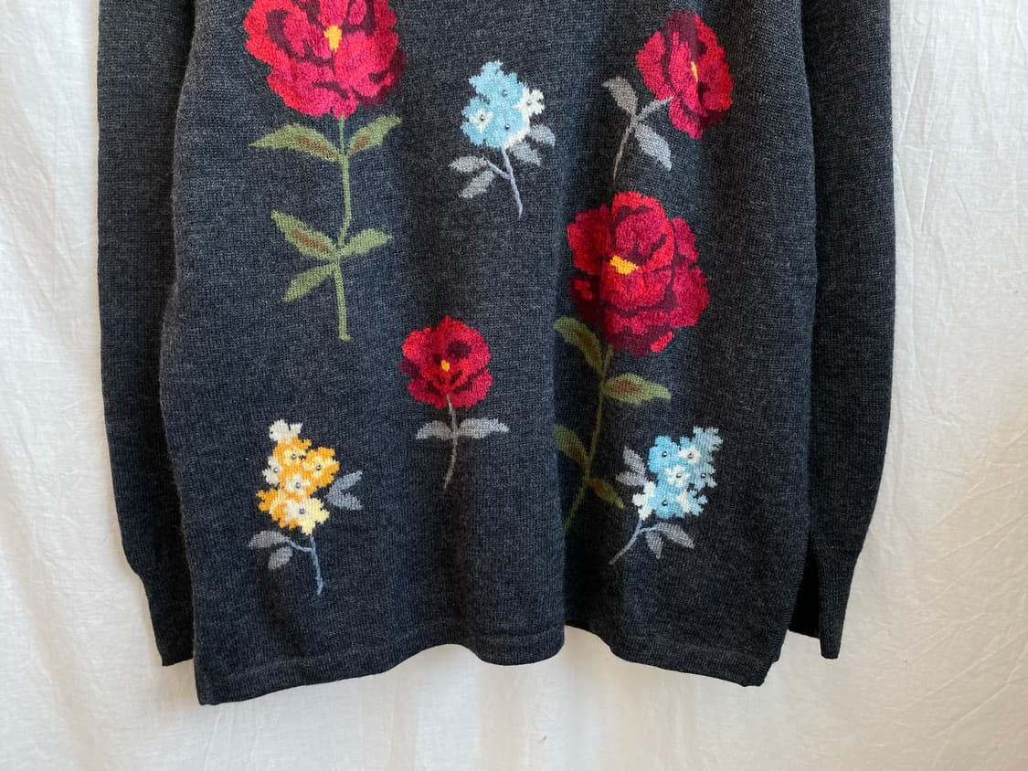 플라워패턴 차콜 울니트(M) 상품이미지4