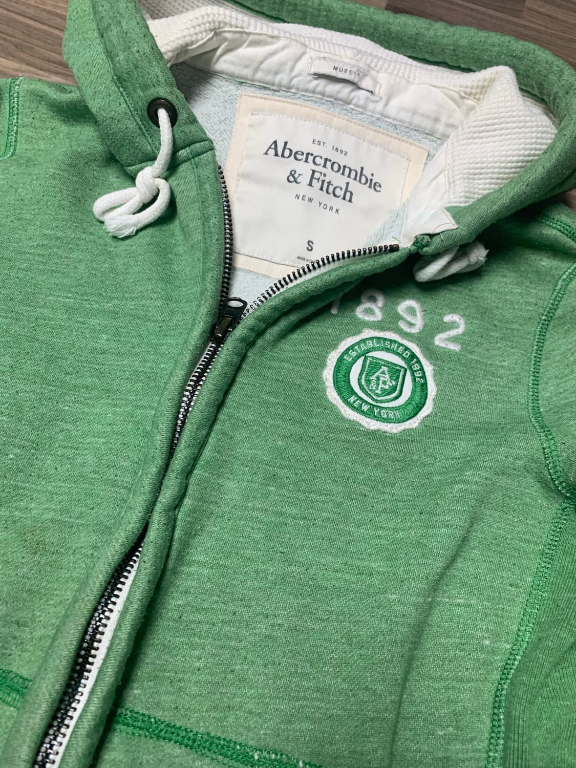 아베크롬비 후드집업,S,연두 상품이미지7
