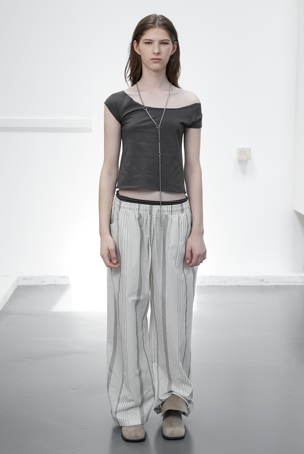 세릭 STRIPE COTTON PANTS / IVORY 상품이미지1