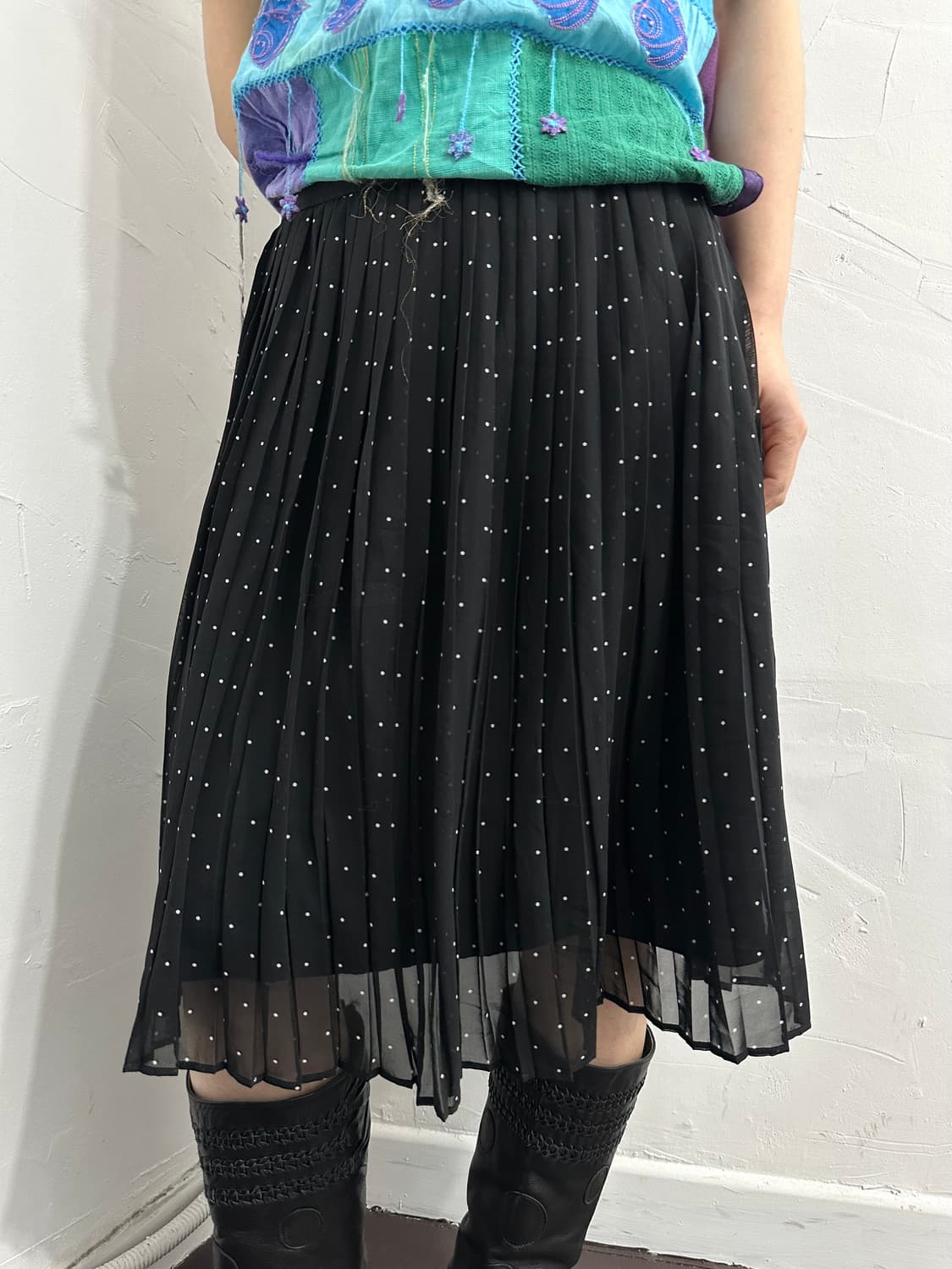 uniqlo dot pleats skirt 상품이미지2