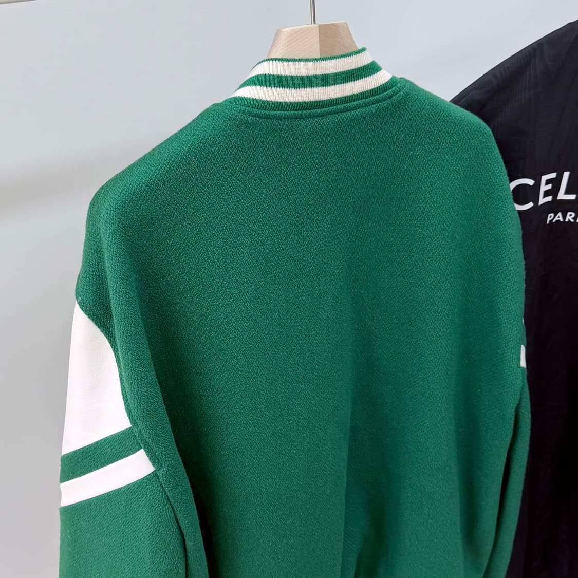 [S+급/46] 셀린느 잭슨 울 테디 바시티 자켓 그린 풀구성 상품이미지6