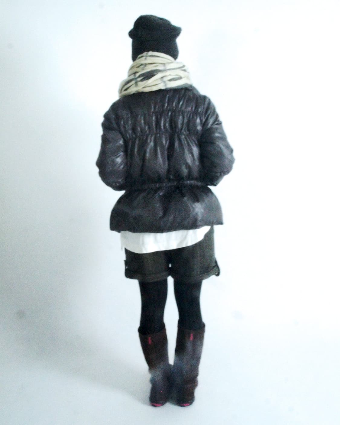 Dark brown string light padded jumper 상품이미지10