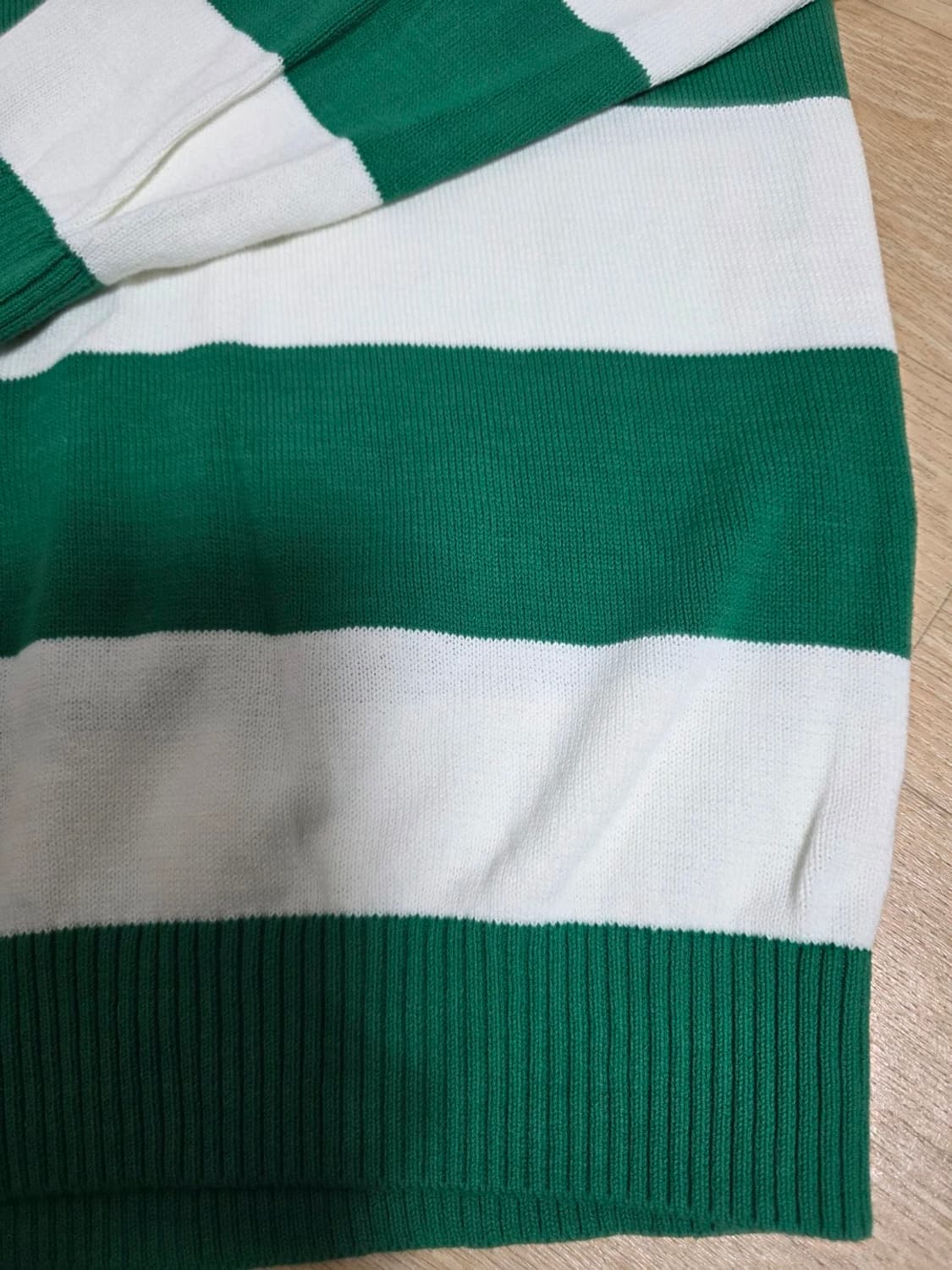 올젠 럭비 스트라이프 카라 니트 100 상품이미지6