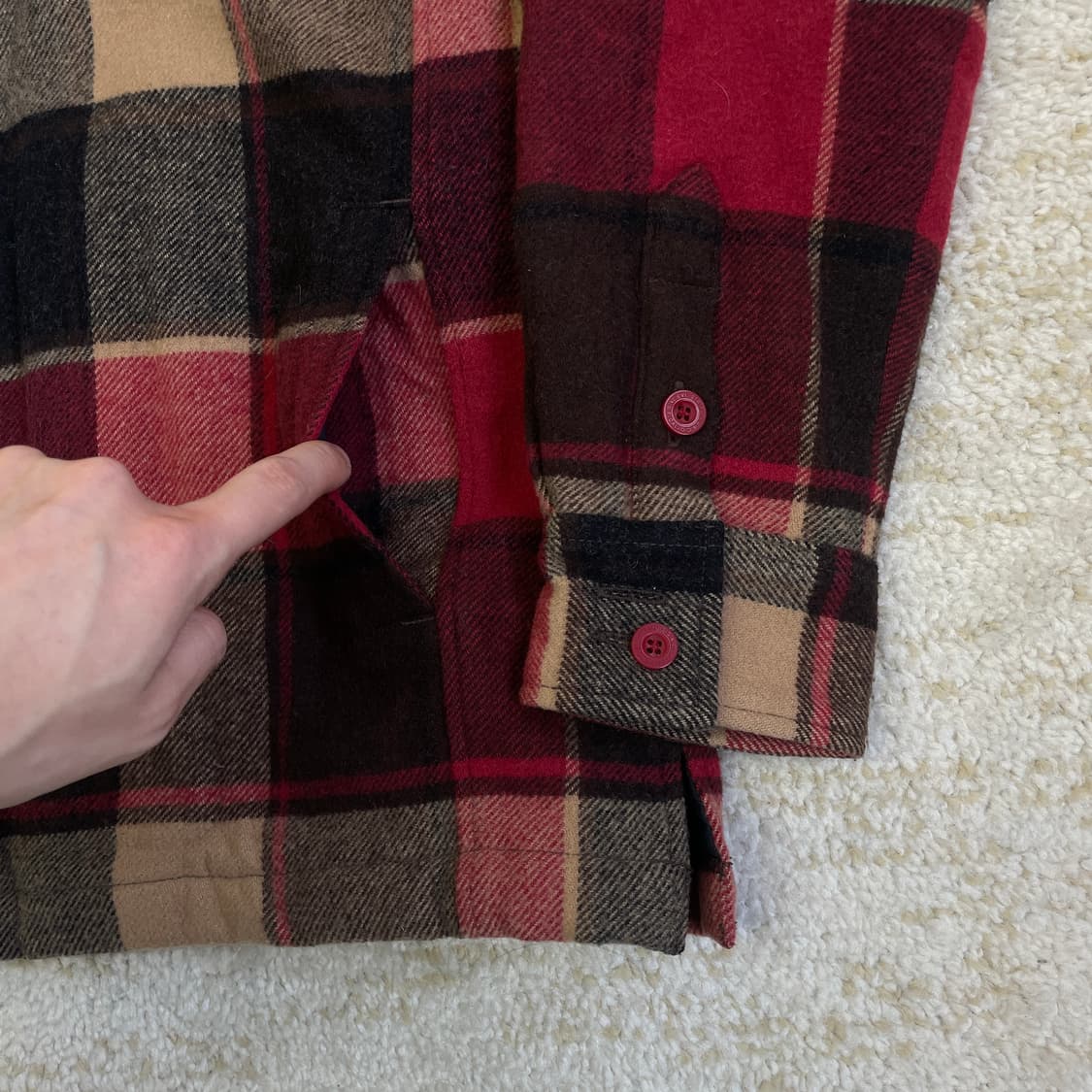 [XL] 리바이스 울 블렌드 체크 셔츠 자켓 상품이미지2