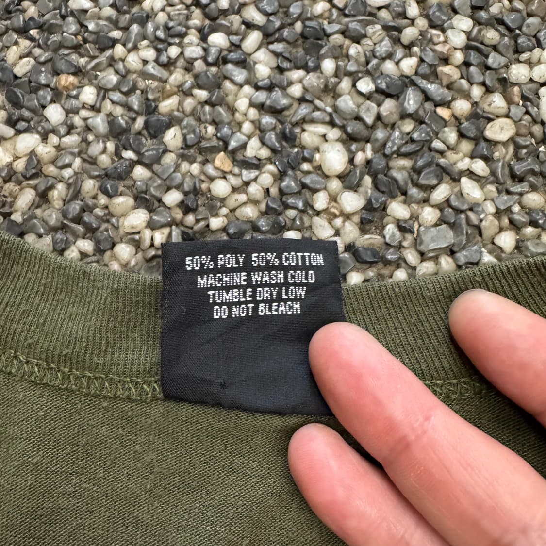 90s 로스코 올리브 드랩 싱글스티치 티셔츠 made in USA (XL 상품이미지5