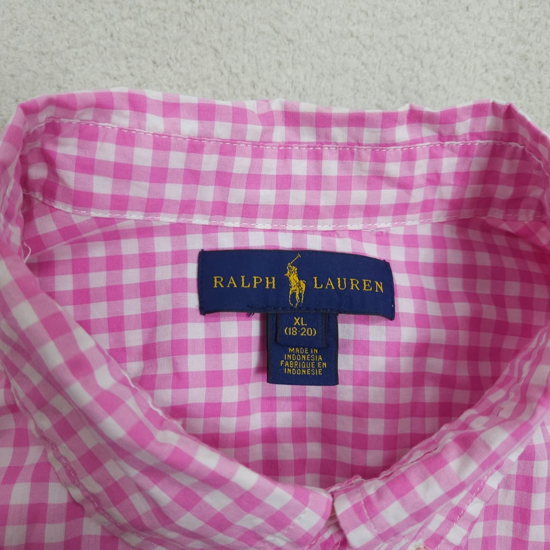 폴로 랄프 로렌 신형 체크 셔츠 XL18-20 상품이미지3