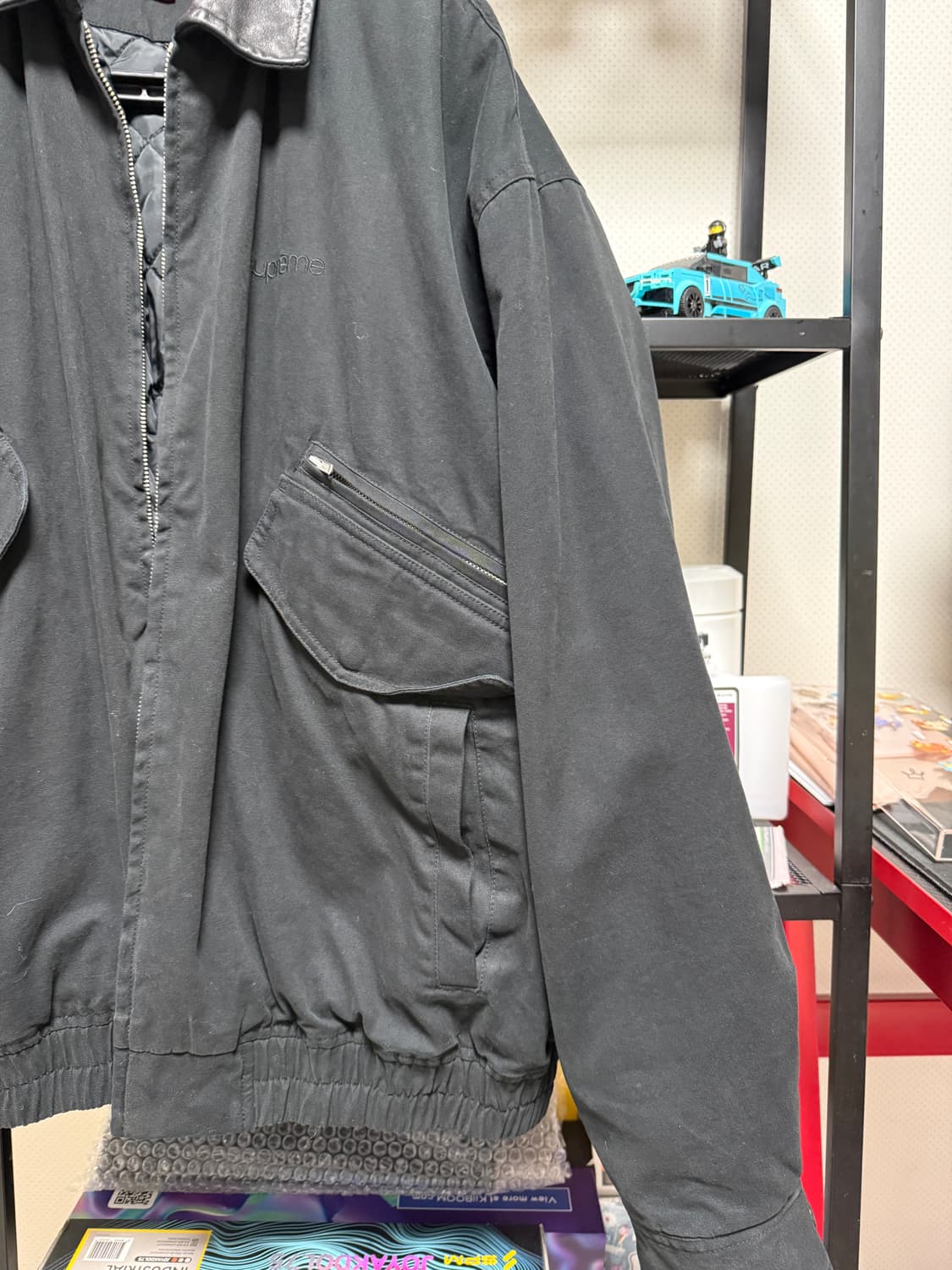 슈프림 레더 카라 유틸리티 24fw xl 상품이미지3