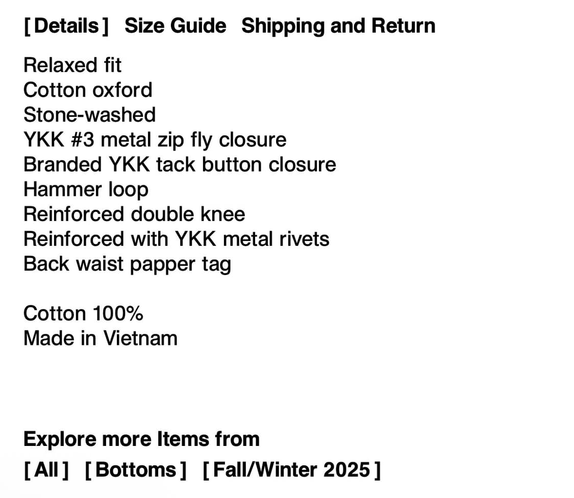 디스이즈네버댓) Carpenter Pant Wolf M 상품이미지3