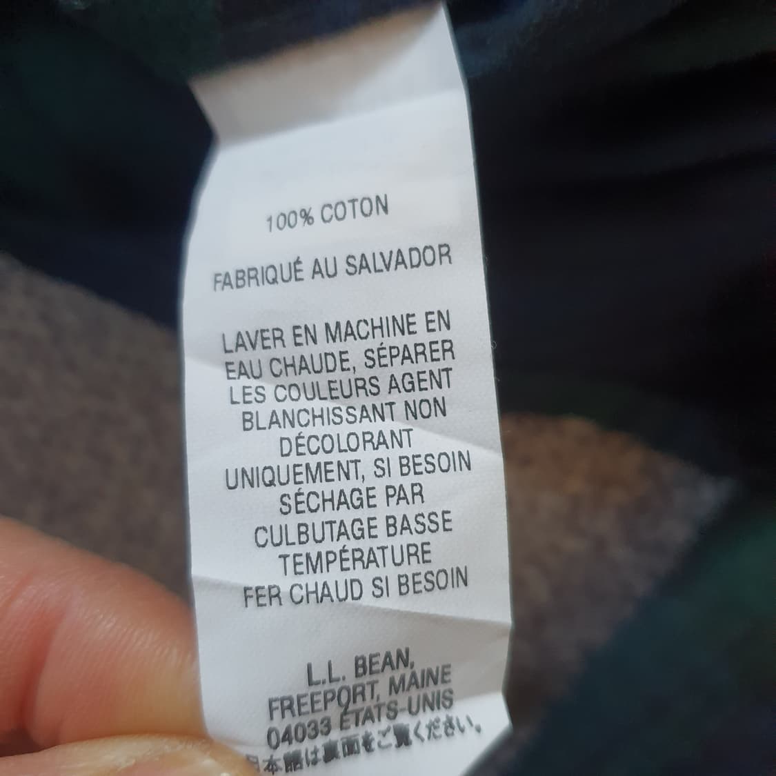 90s엘엘빈 타탄체크 플란넬 셔츠  no.56 상품이미지5