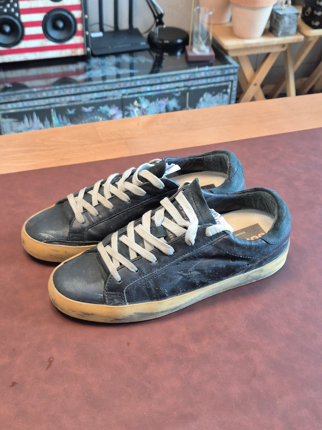 235-240(37) 정품 골든구스 올블랙  상품이미지2