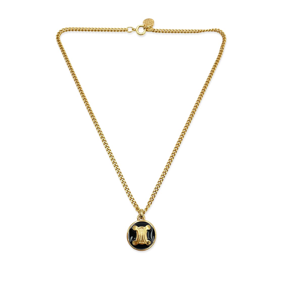 셀린느 트리옹프 금장 로고 체인 목걸이 상품이미지3