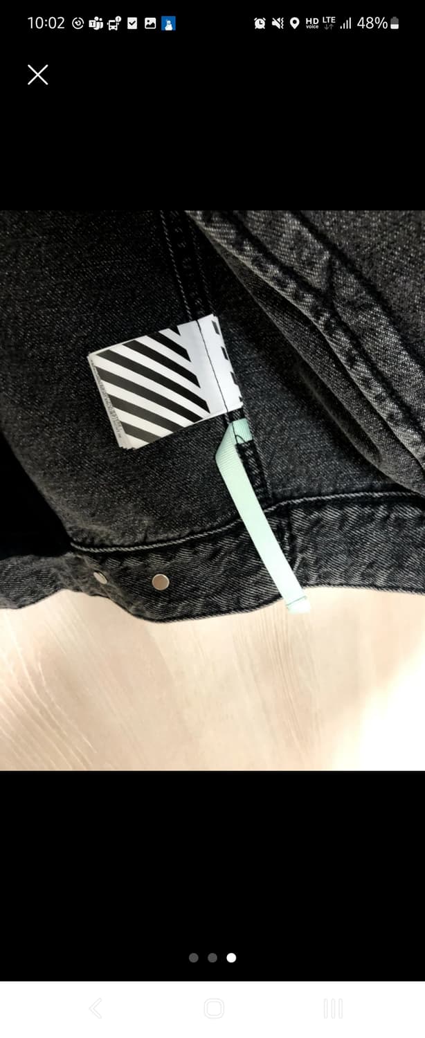 [XL] 오프화이트 명화 흑청자켓 상품이미지3