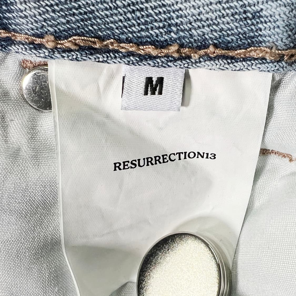 RESURRECITON 13 레저렉션13 더블니 데님팬츠 (M) 상품이미지10