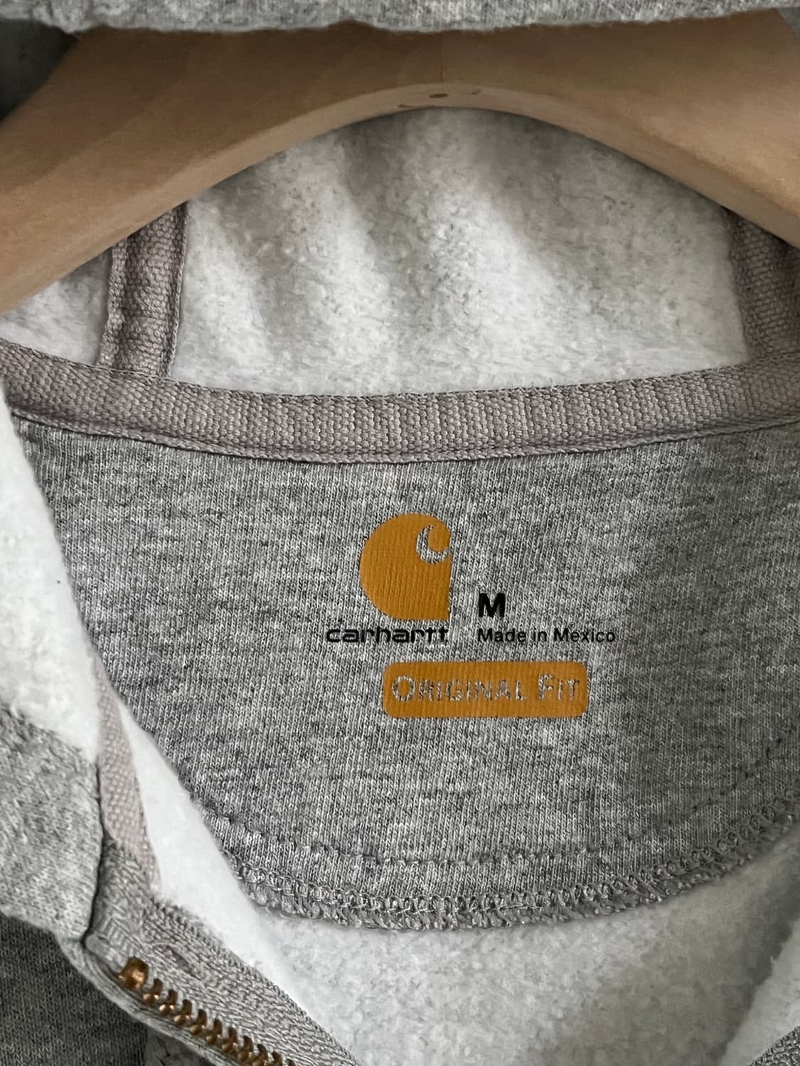 Carhartt 칼하트 그레이 오리지널핏 코튼 후드집업 상품이미지6