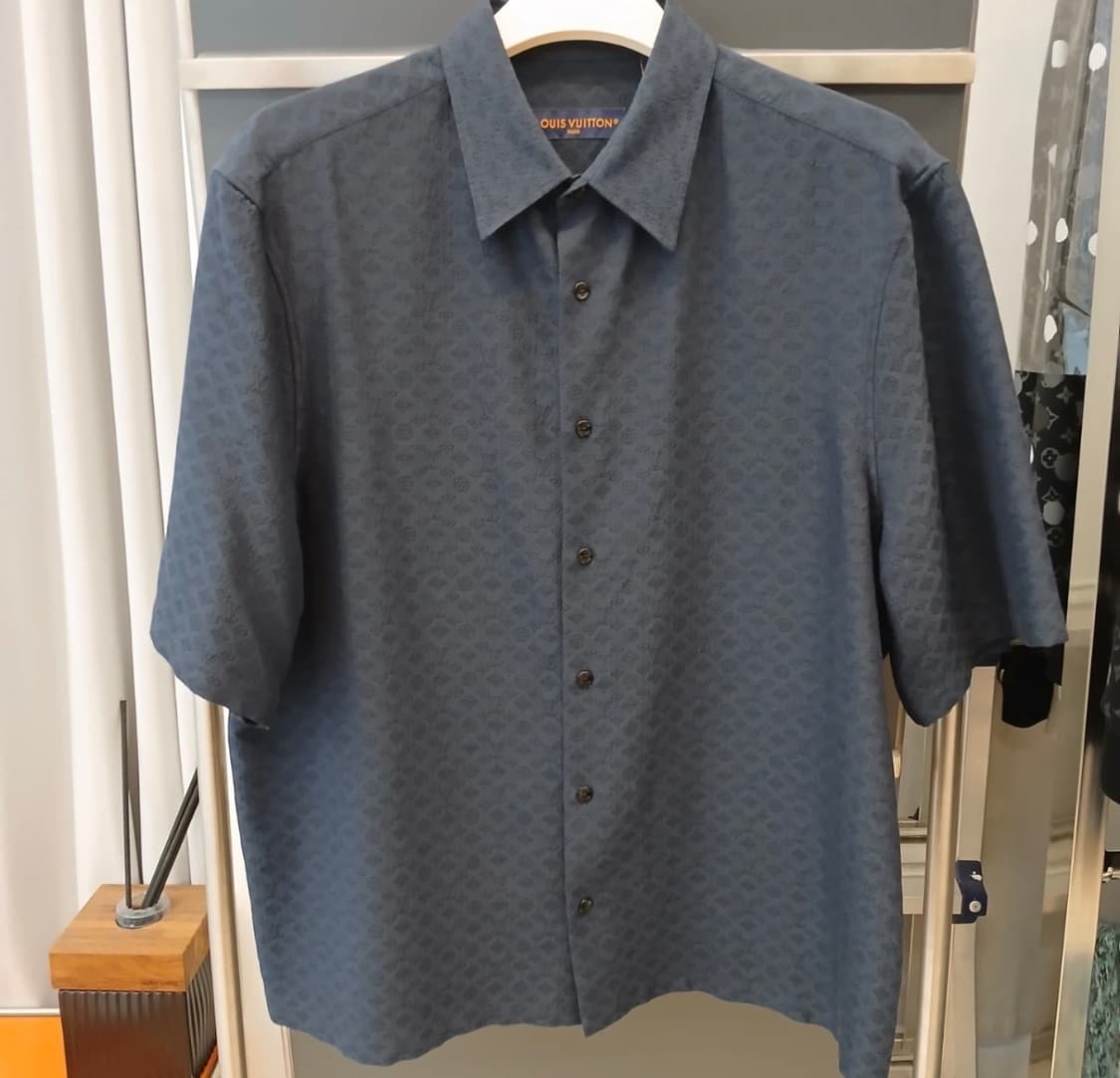 루이비통 모노그램 실크 블렌드 반팔 셔츠 XL 상품이미지1