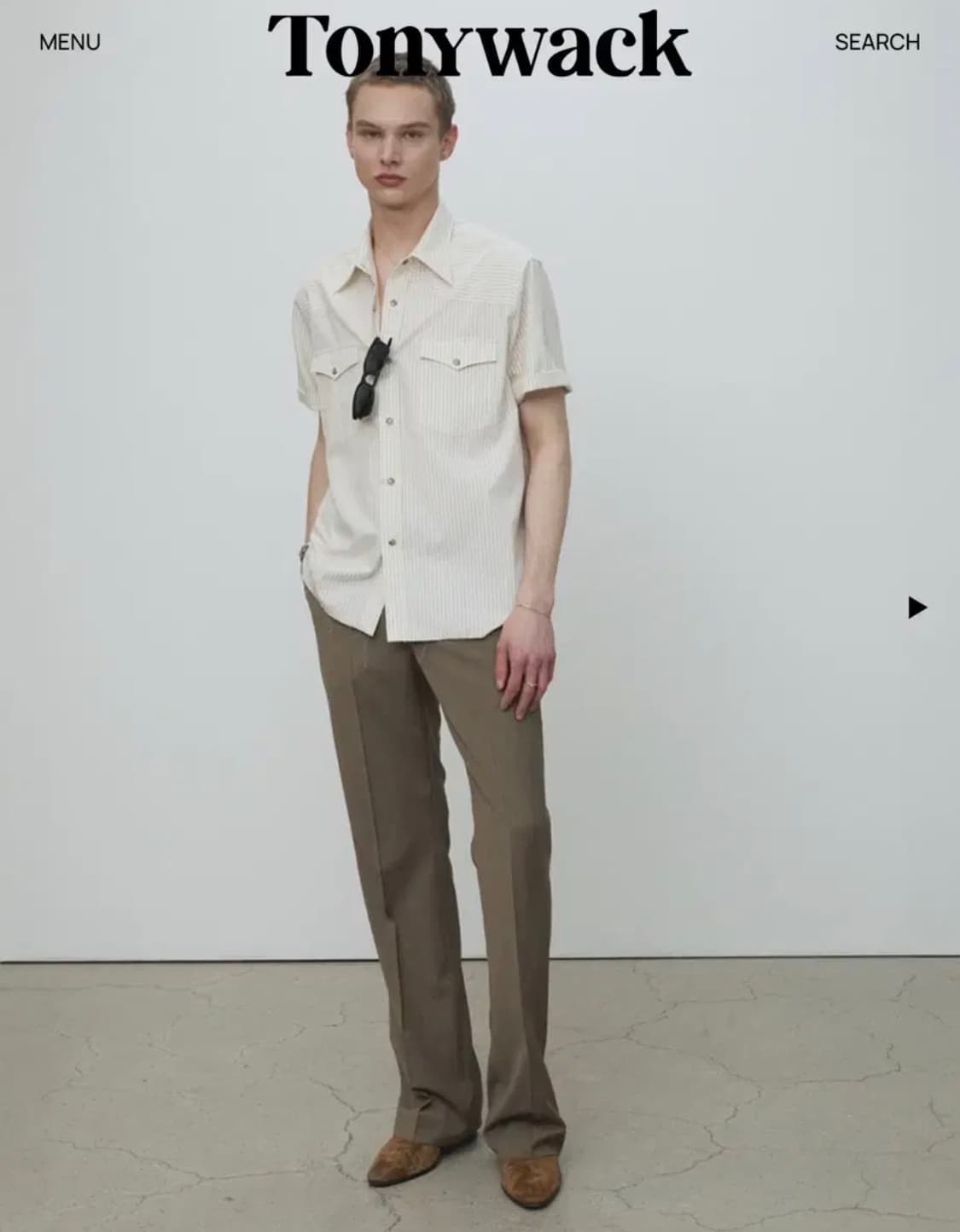 (새제품) XL / 토니웩 로우컷 웨스턴 셔츠 아이보리 상품이미지2