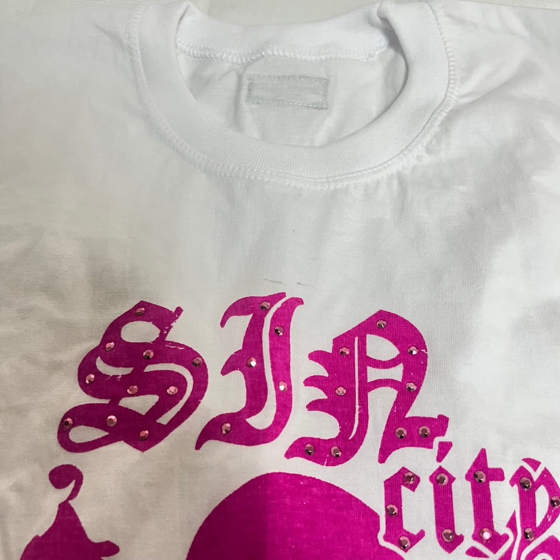 시티앤더팝 핑크해골 반팔티 상품이미지3