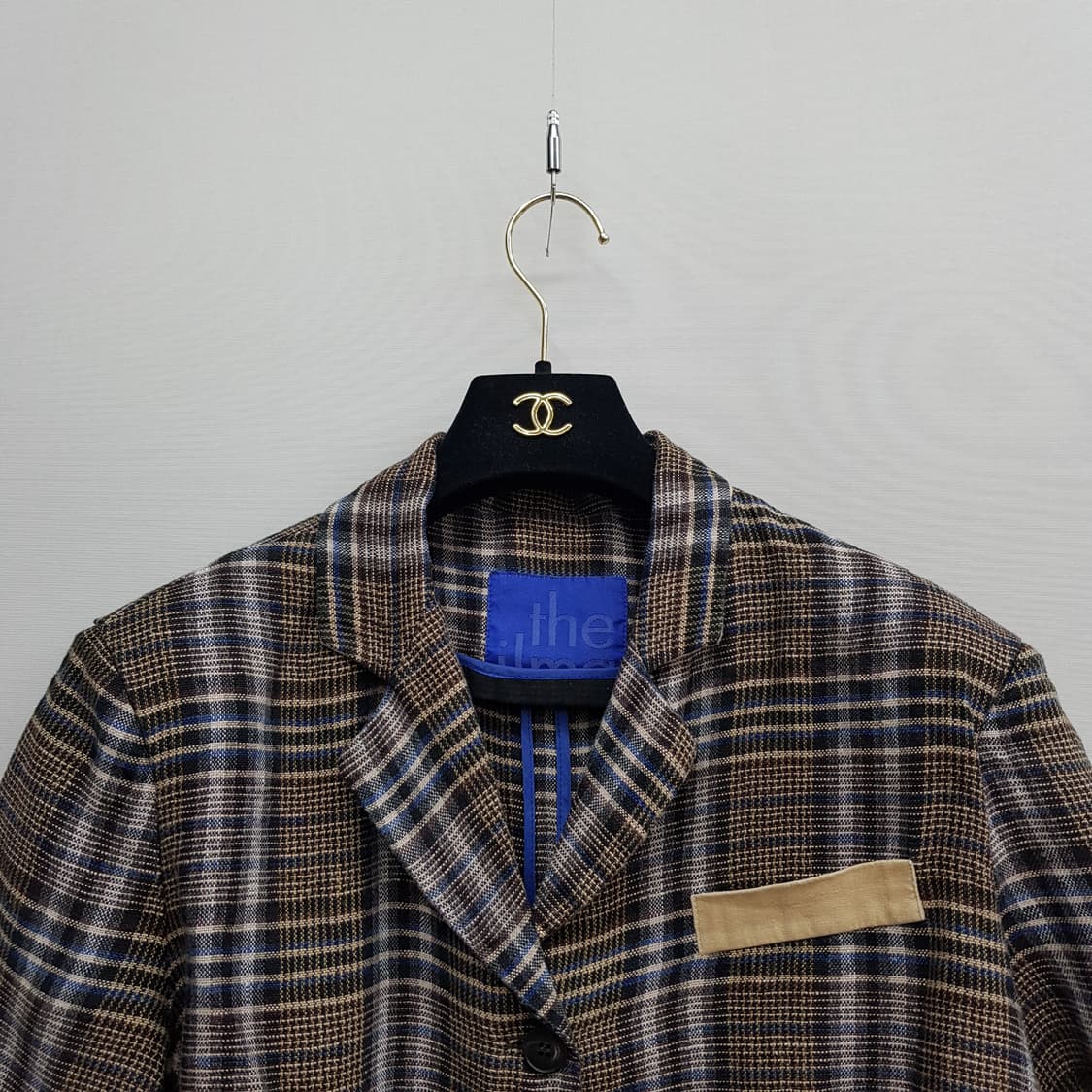 더일마(the ilma) 체크 린넨 크롭 반팔 자켓 F사이즈 상품이미지2