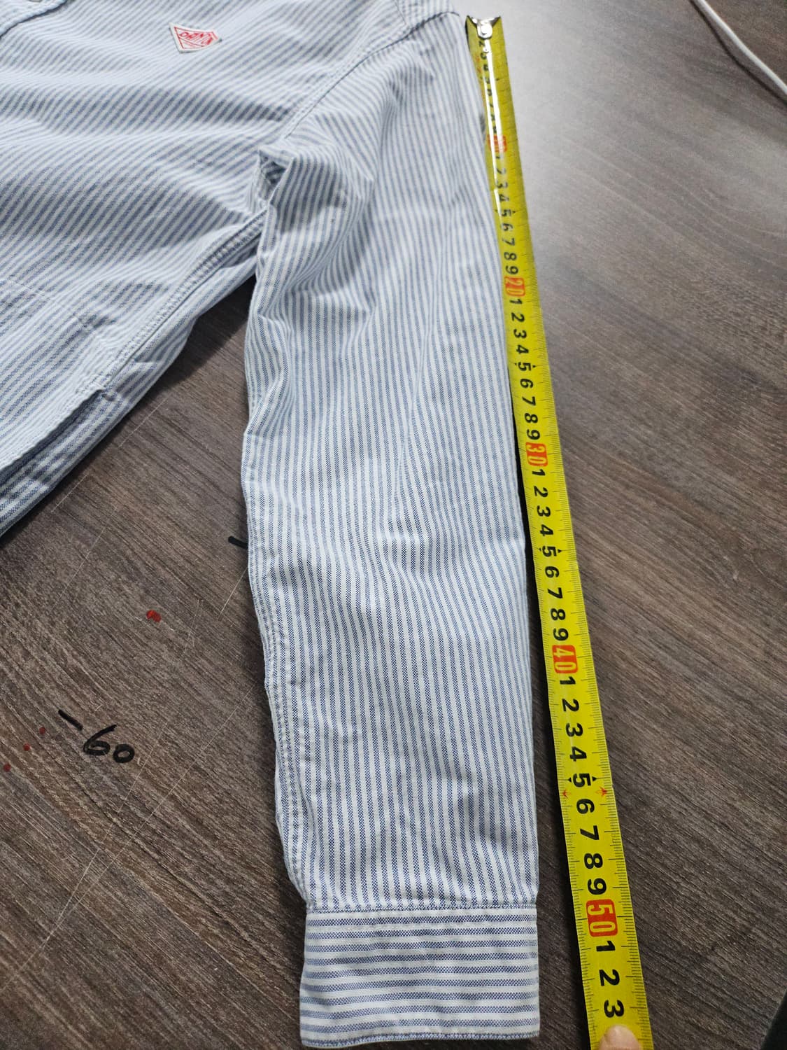 단톤 스트라이프 밴드 카라 셔츠  36 상품이미지9