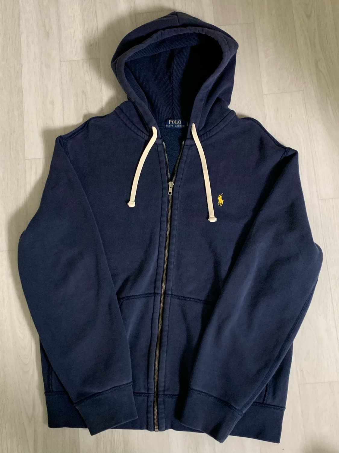 폴로 네이비 기모 후드집업 상품이미지1