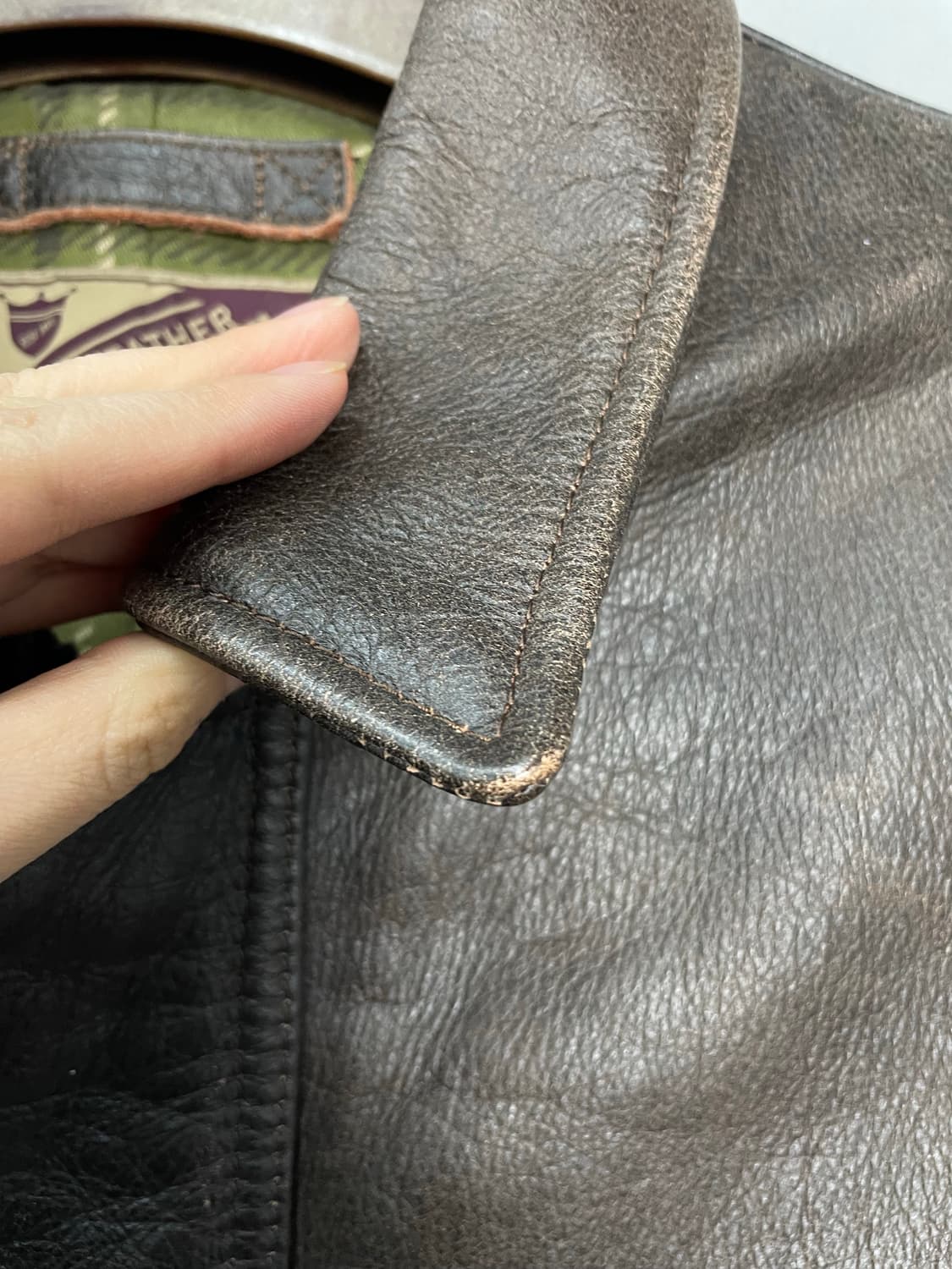 빈티지 커피 레더 포켓 자켓 H2121 상품이미지7