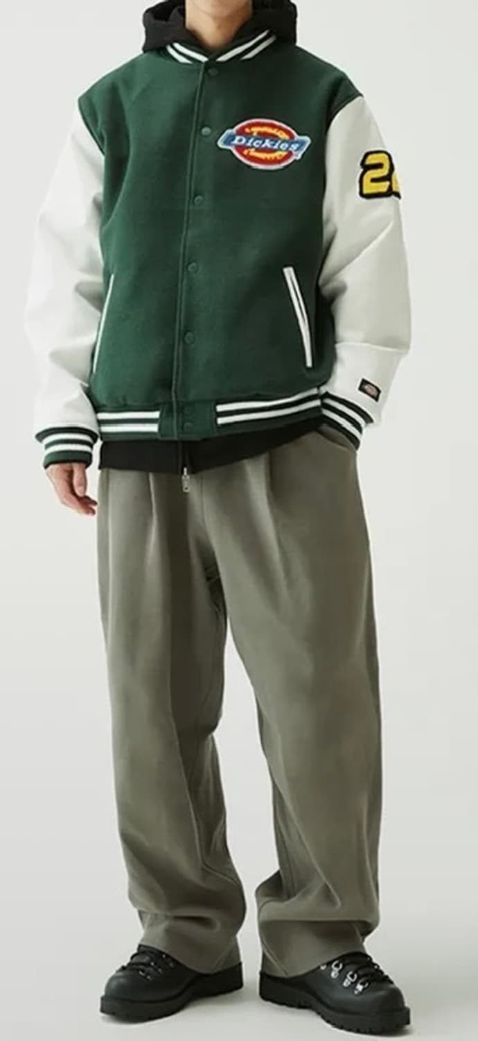 [XL] 디키즈 바시티 레터맨 스타디움 자켓 점퍼 / 그린 상품이미지2