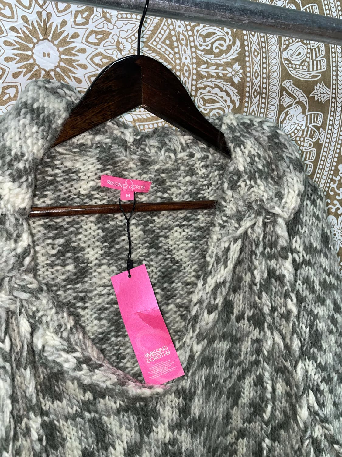 빈티지 방울 니트 판쵸 상품이미지5