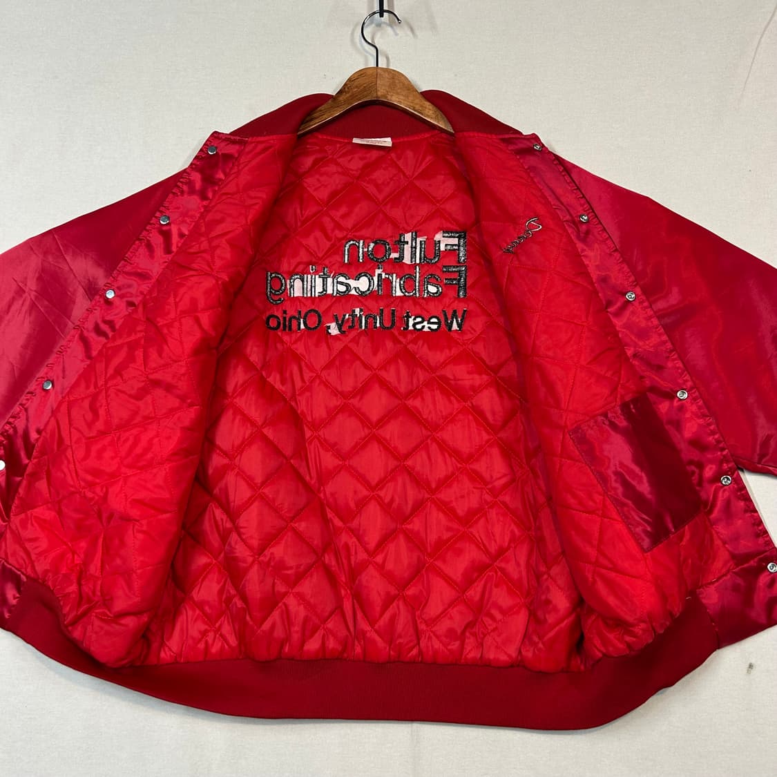 XL) USA 빈티지 Satins 오하이오 커스텀 사틴 자켓 상품이미지5