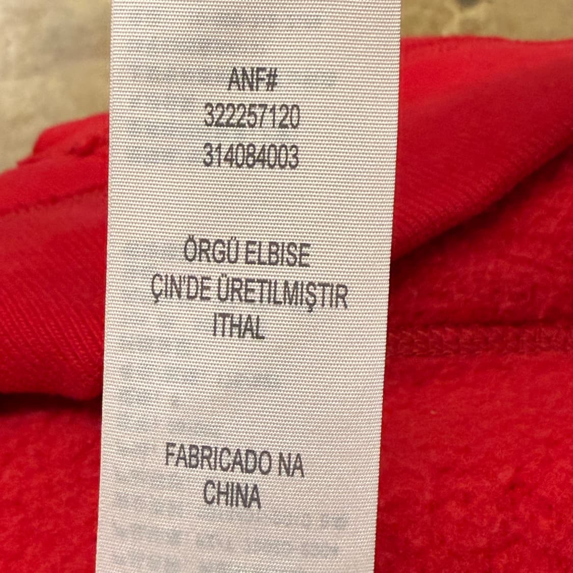 홀리스터 로고 레드 후드집업 상품이미지7