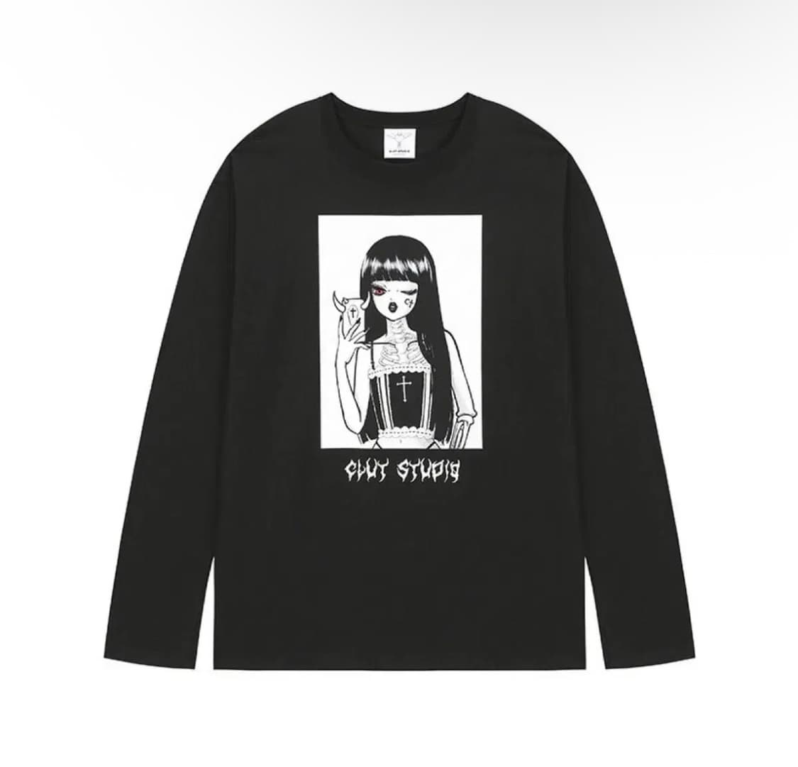 clut studio 클럿스튜디오 데블 걸 티셔츠 (닝닝 착용) 상품이미지2