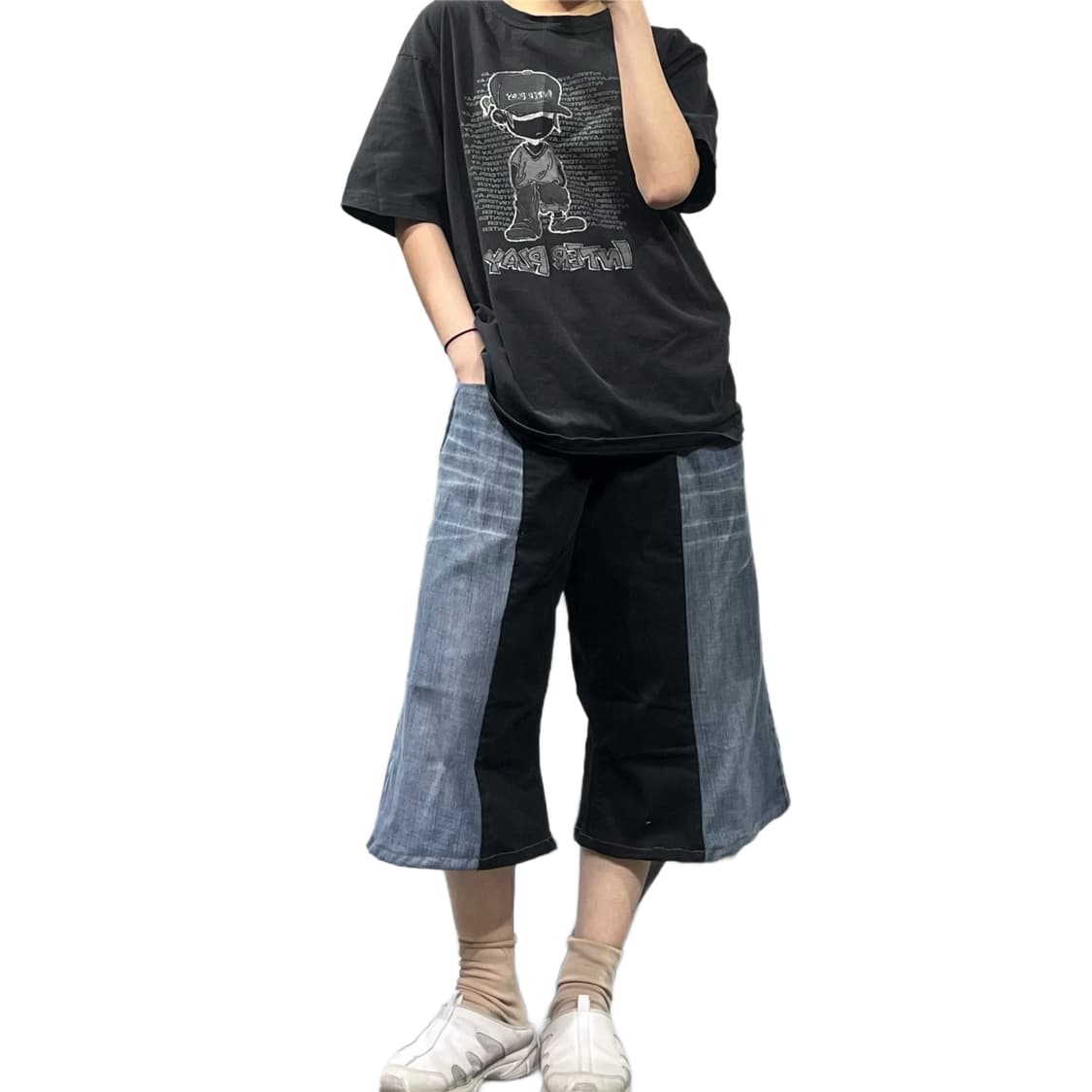 블랙앤 청 커스텀 반바지 상품이미지2