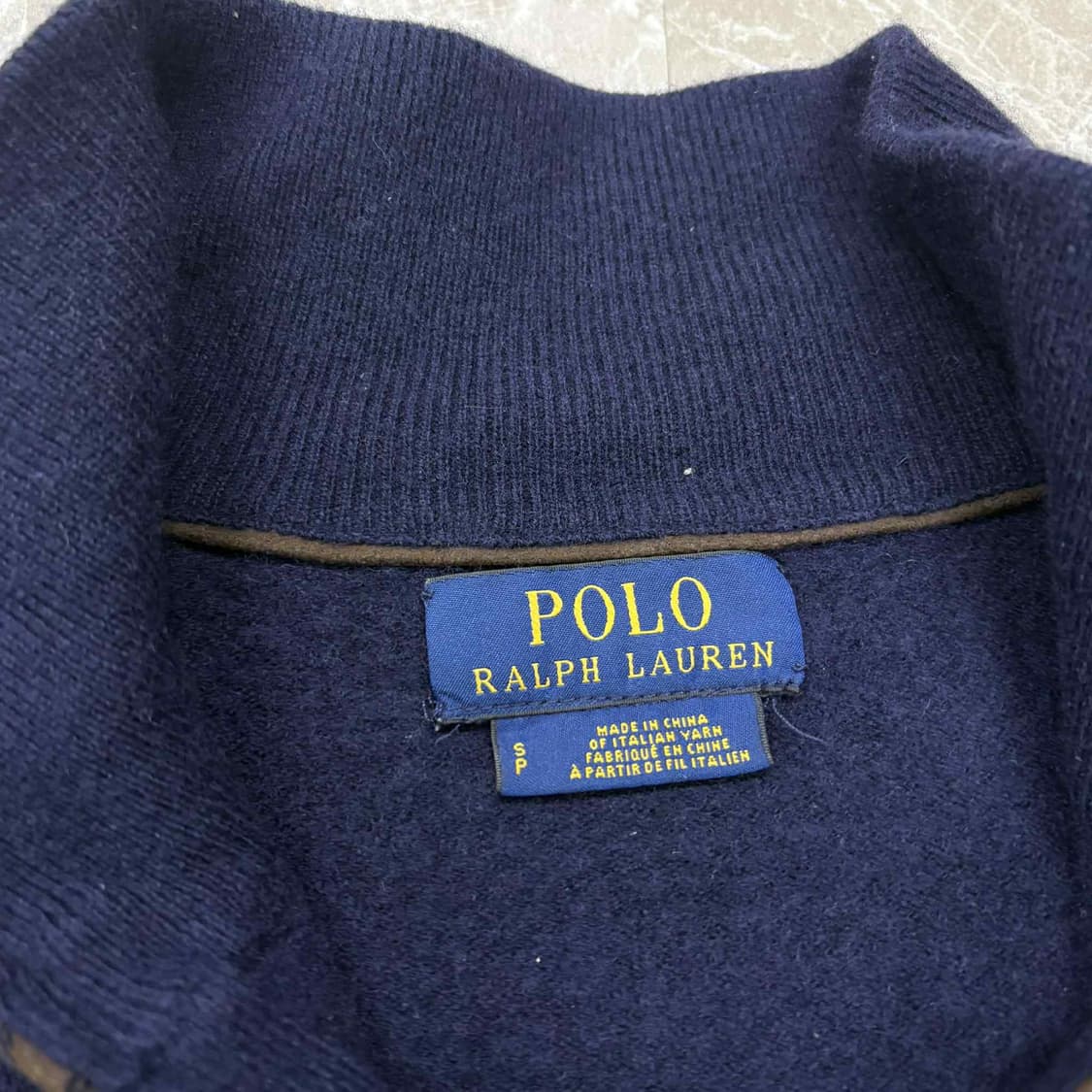 폴로 랄프로렌 신형 메리노 울100% 네이비 걸즈 집업 져지(S) 상품이미지4