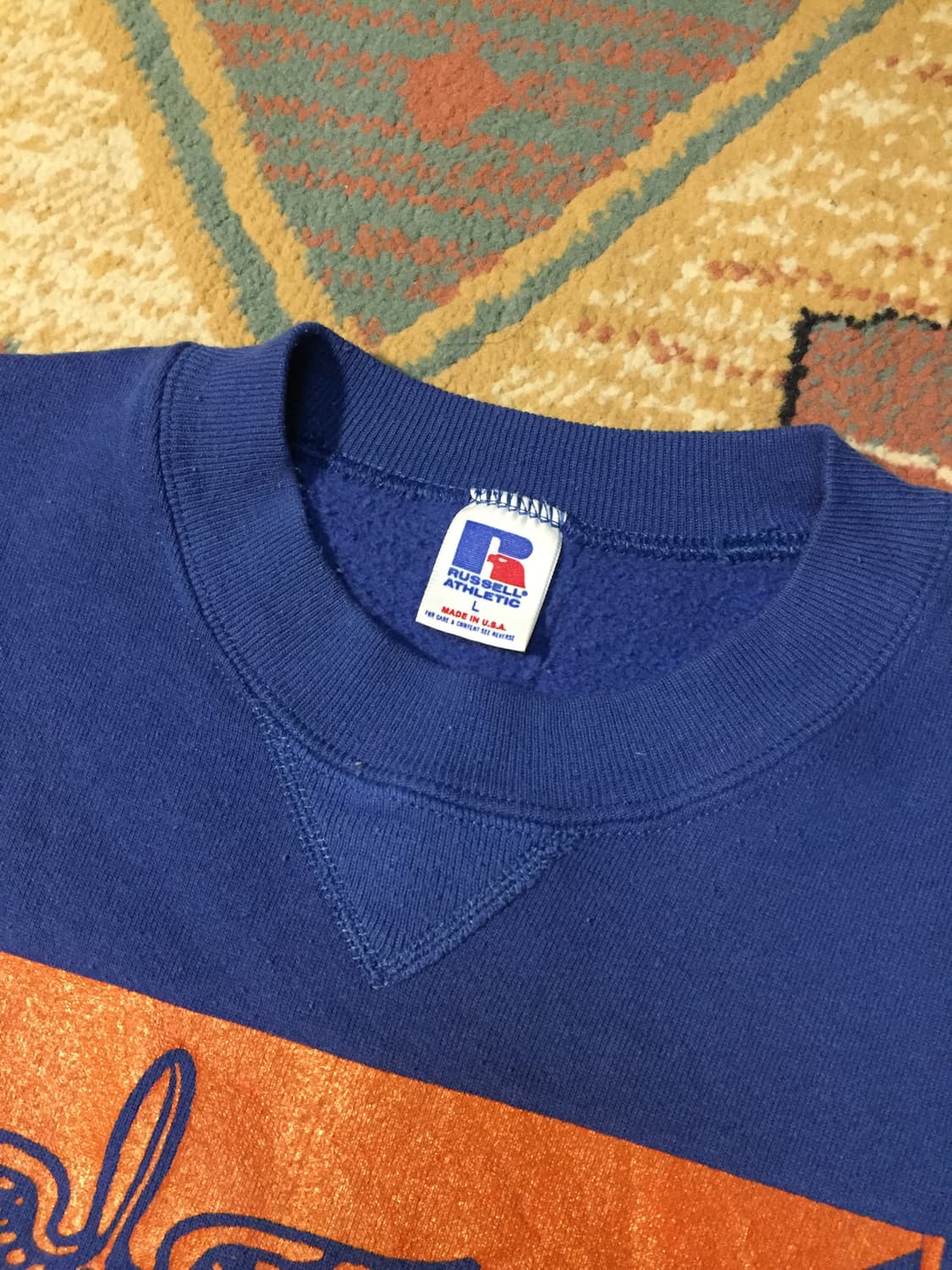 90‘s 러셀 페이딩 블루 스웻셔츠 상품이미지5
