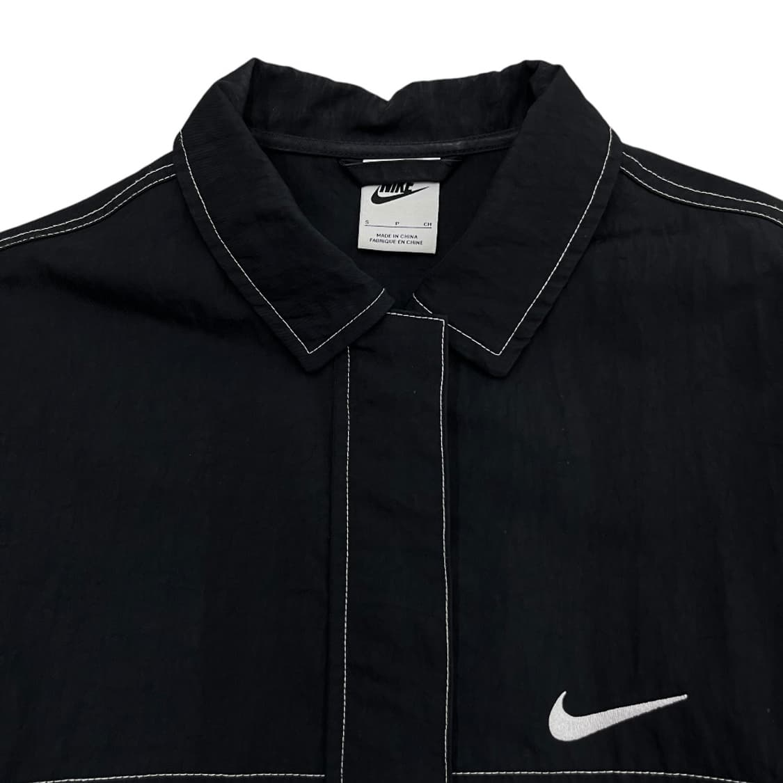 나이키 화이트 스티치 블랙 바람막이 S 상품이미지4