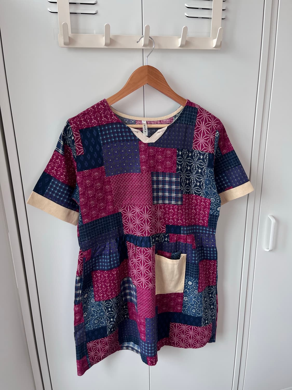 Vintage 패치워크 반팔 하구미 원피스  상품이미지7