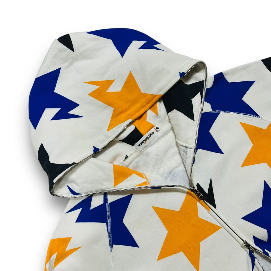 베이프 OG 멀티 스타 투웨이 화이트 후디 집업 상품이미지3