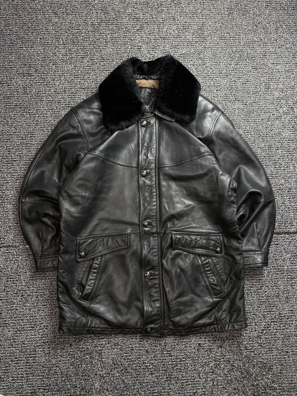 HI-FIVE 아카이브 램스킨 레더 무스탕 봄버 자켓 2219 상품이미지2