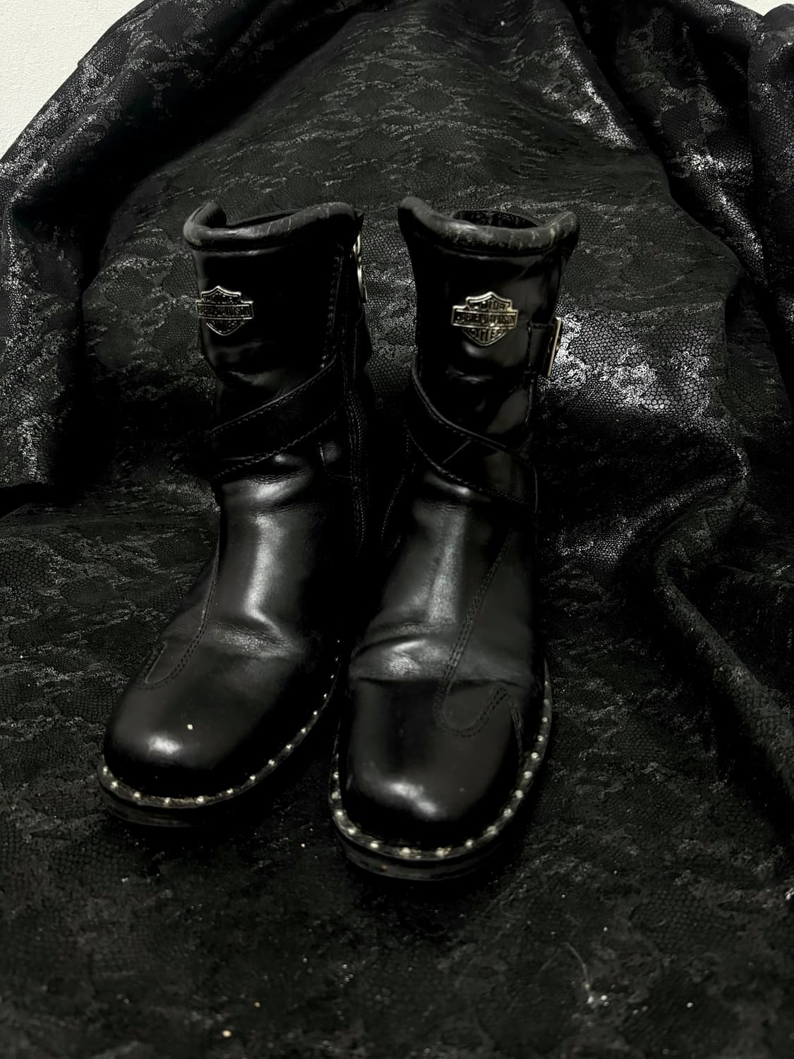 “Harley Davidson” Buckle&Stud Leather Bo 상품이미지2