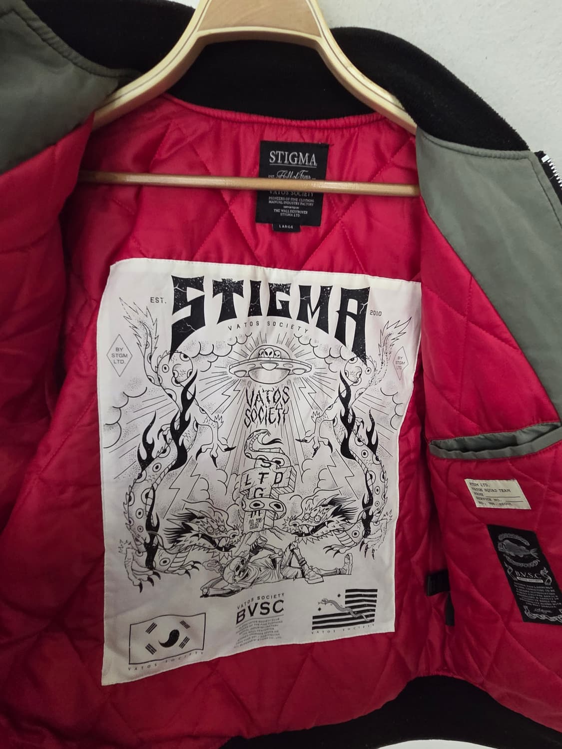 스티그마 바토스 소사이어티 패치 봄버 자켓 라지 상품이미지8