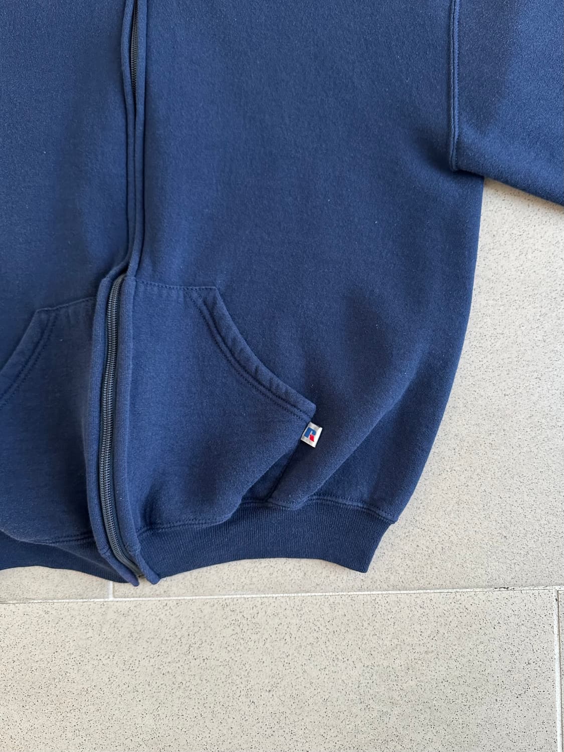 90s 빈티지 러셀 후드집업 네이비 M 상품이미지3