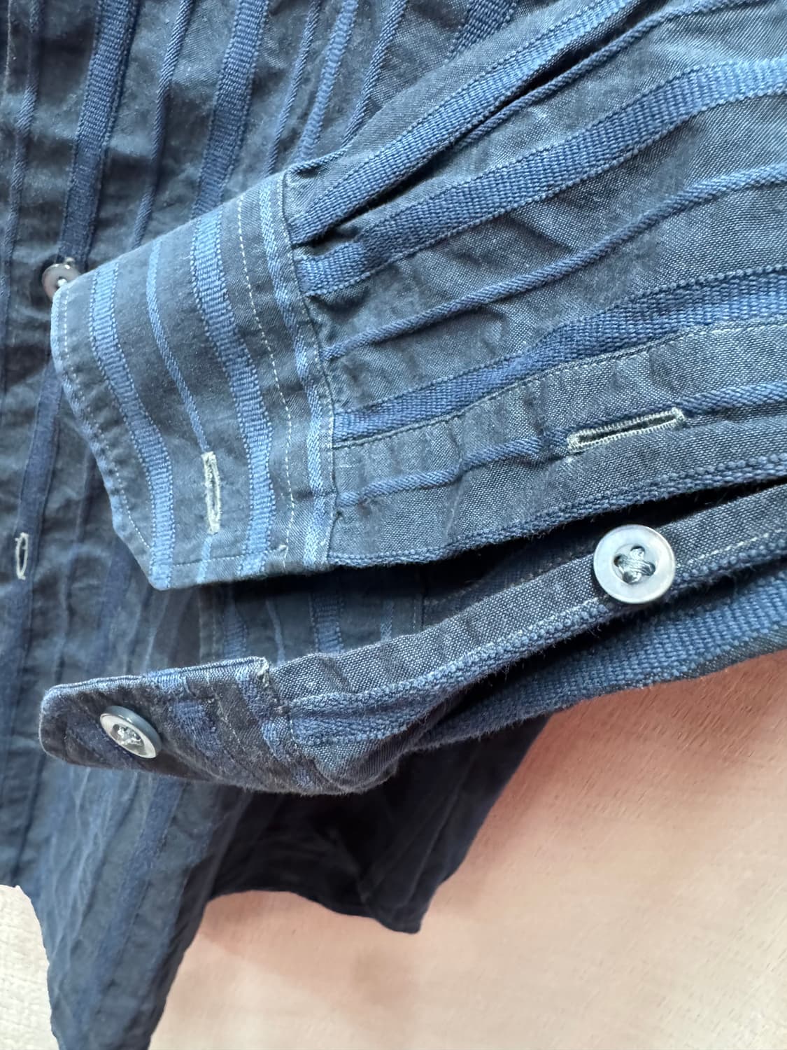 랑방 스트라이프 원포켓 셔츠 M(L) 상품이미지3