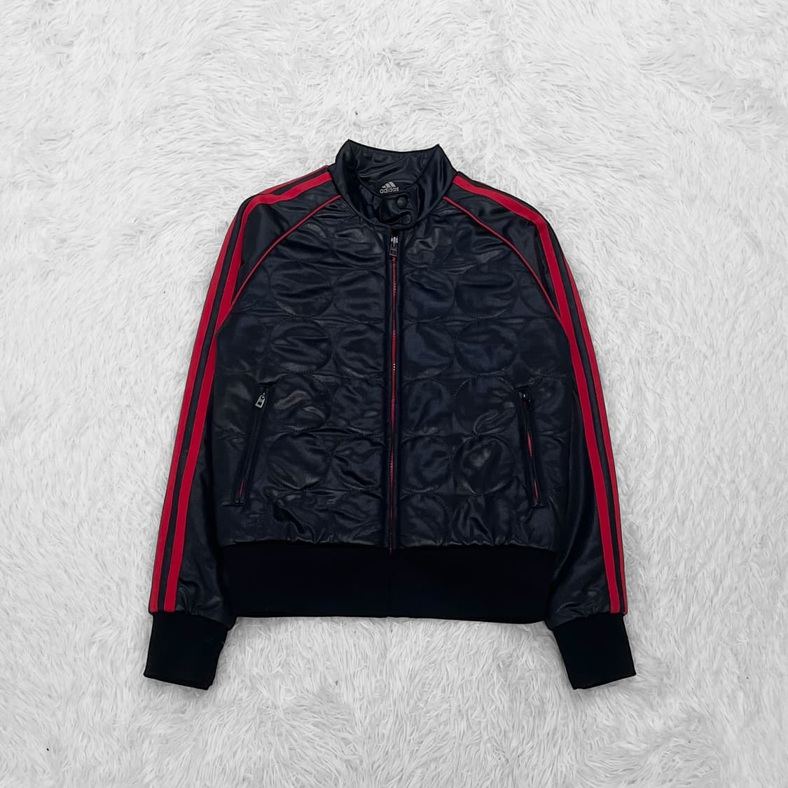 아디다스 빅 로고 퀄팅 트랙탑 져지 블랙 상품이미지3