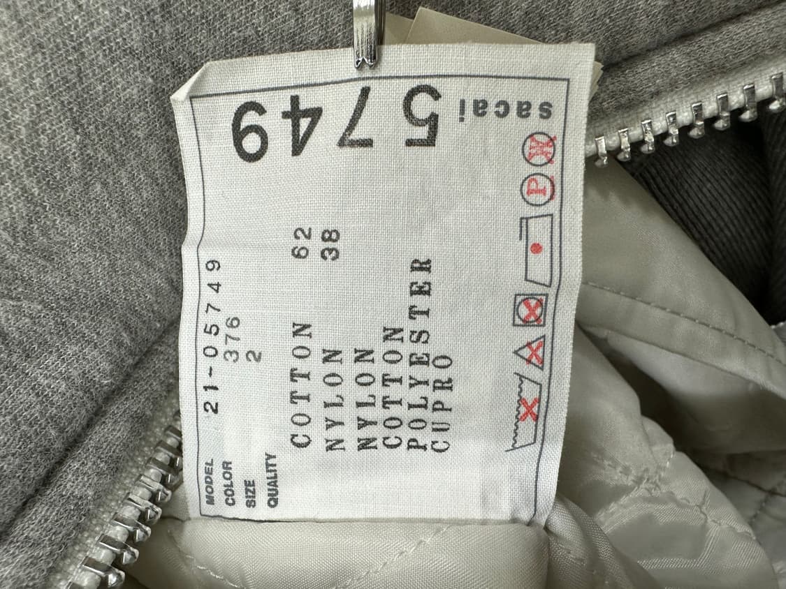 사카이 봄버 나일론 믹스 코튼 후드 자켓 상품이미지6