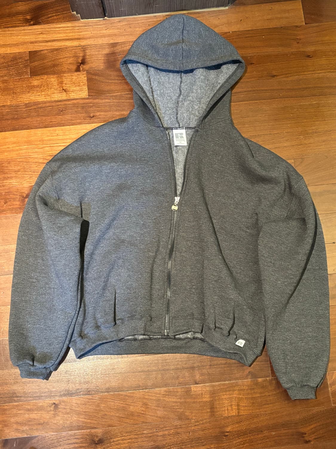 빈티지 러셀 후드집업 그레이 상품이미지1
