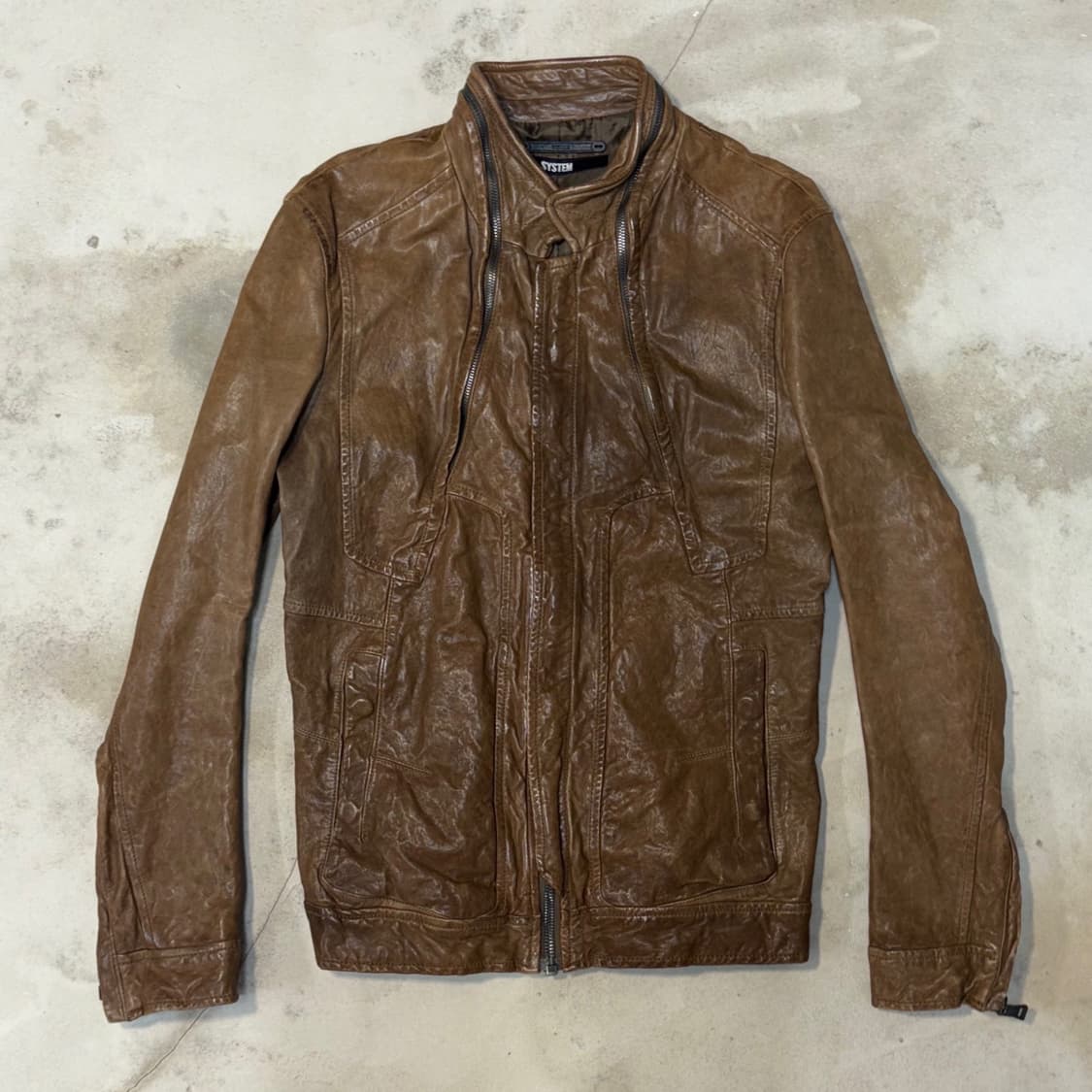 [M] SYSTEM Lambskin Leather Jacket 상품이미지3