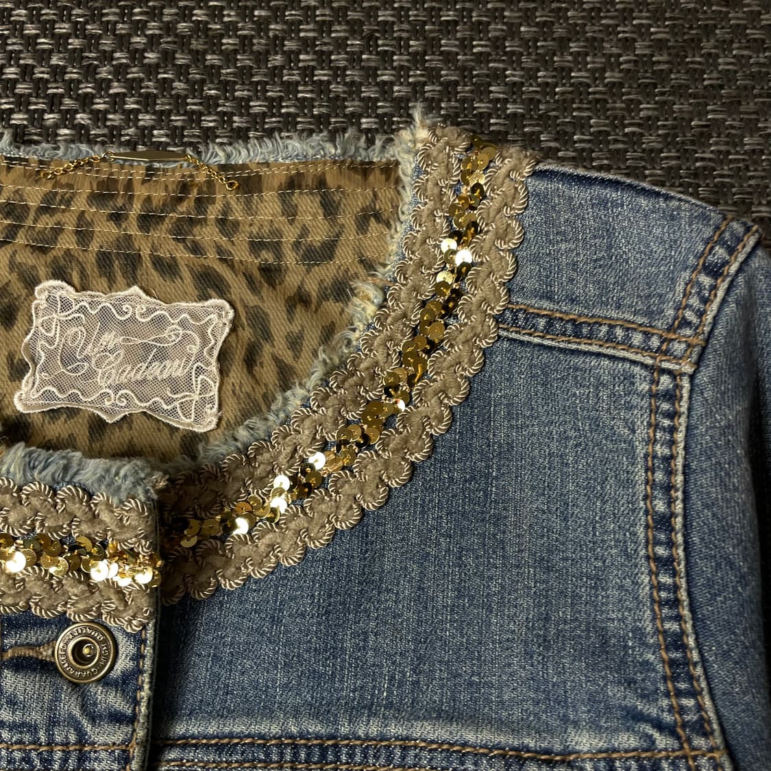 JPN 연청 골드 스팽글 데님 자켓 상품이미지5