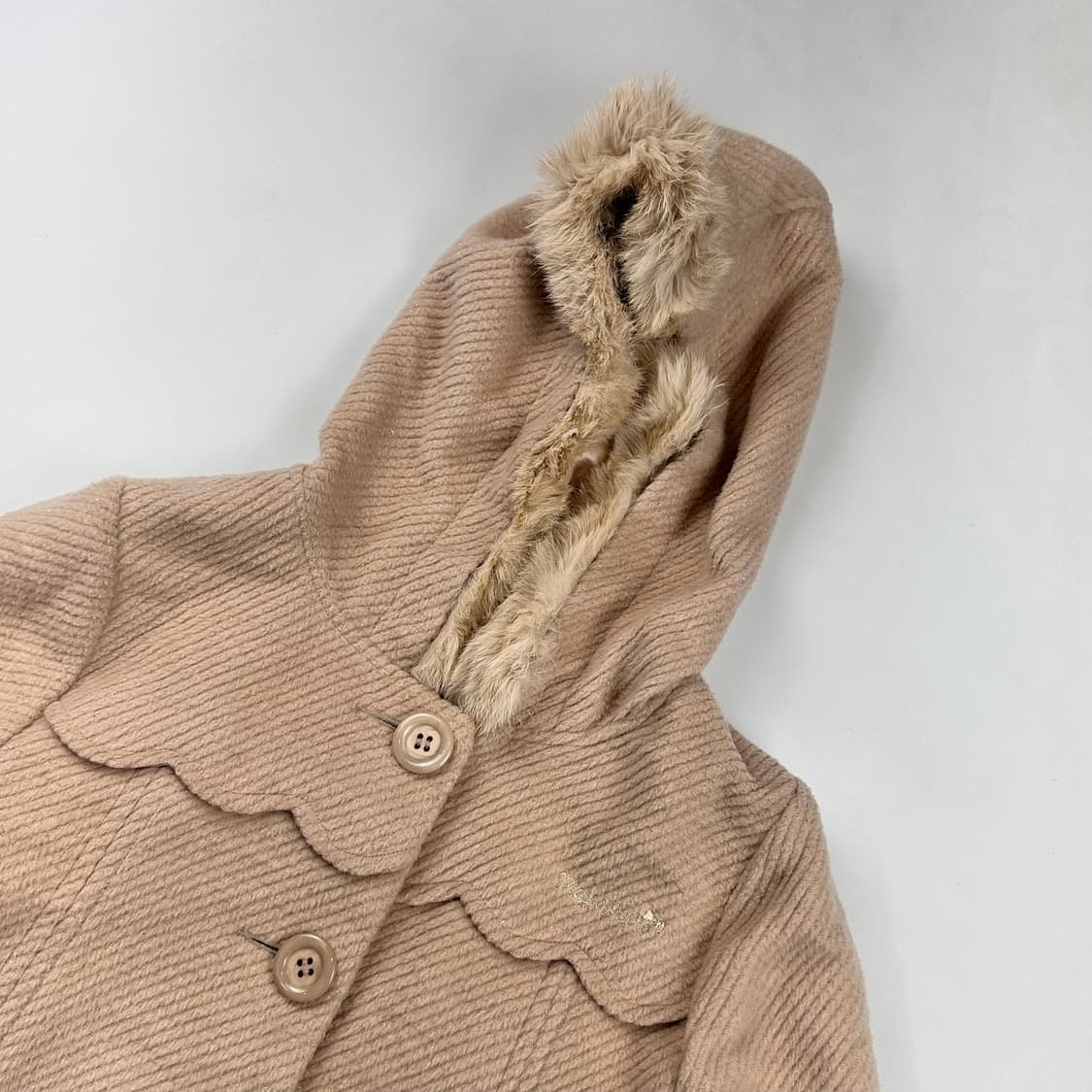 메조피아노 핑크 퍼 코트 상품이미지4