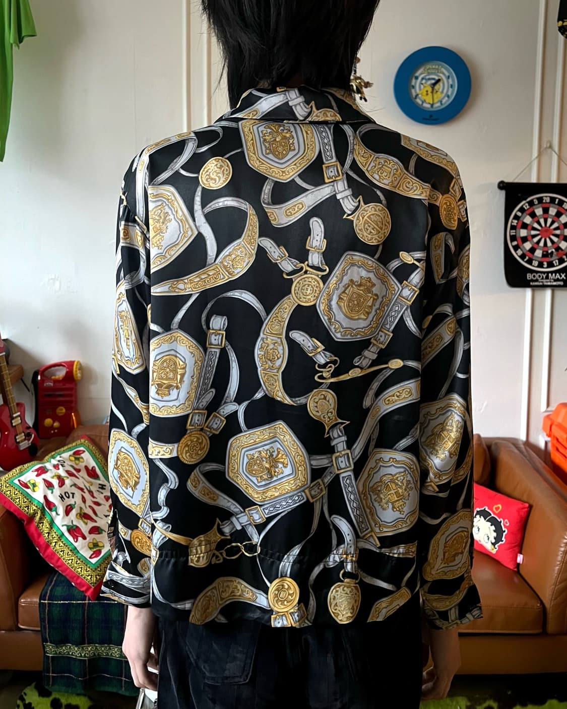 1980-90s Japanese Vintage Silk Shirt 상품이미지3