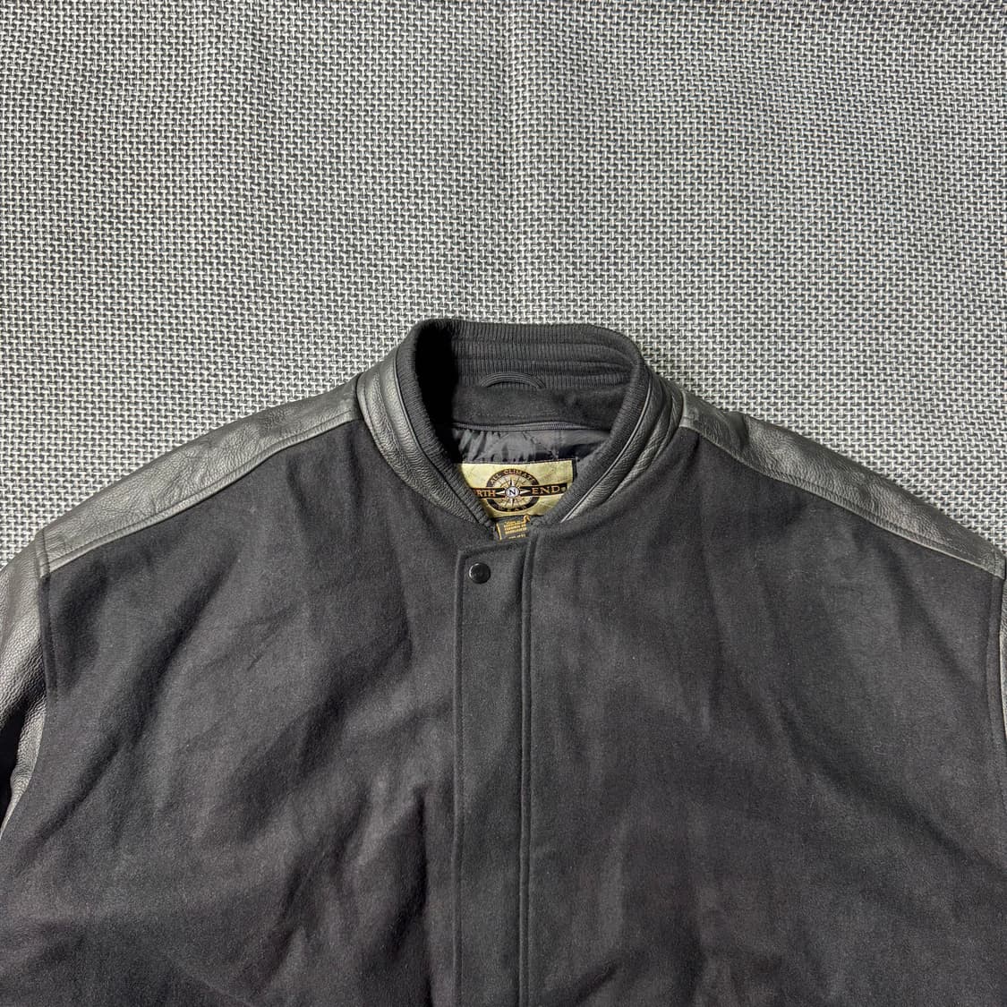빈티지 바시티 자켓 블랙 ( 5XL/OLD-7954 ) 상품이미지2